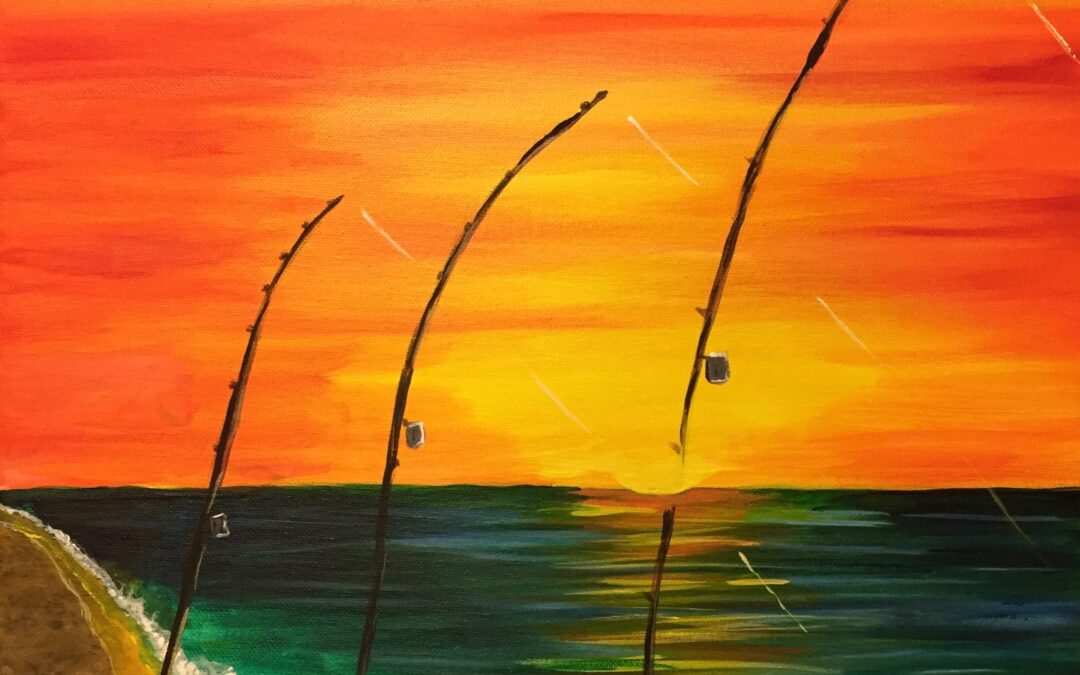 Wishing & Fishing” Paint Pāʻina & The Residence Inn by Marriott Kapolei Oahu 🖌 Paint Party 🎨 BOOK NOW  or 📞 808 781-2218🍷