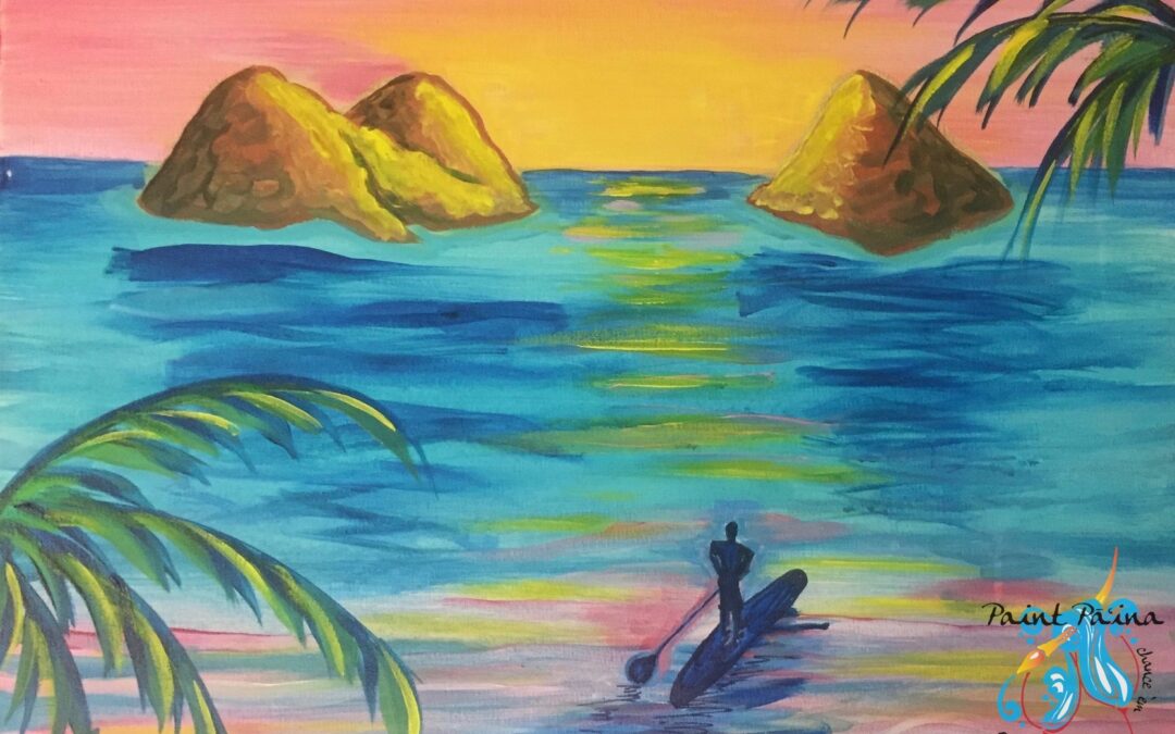 “Mokus” w/ Paint Pāʻina & The Residence Inn by Marriott Kapolei Oahu 🖌 Paint Party 🎨 BOOK NOW  or 📞 808 781-2218🍷
