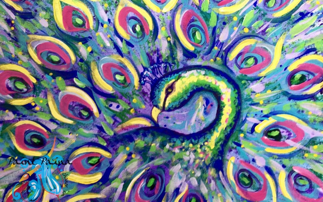 “Proud Peacock” Paint Pāʻina & The Residence Inn by Marriott Kapolei Oahu 🖌 Paint Party 🎨 BOOK NOW  or 📞 808 781-2218🍷