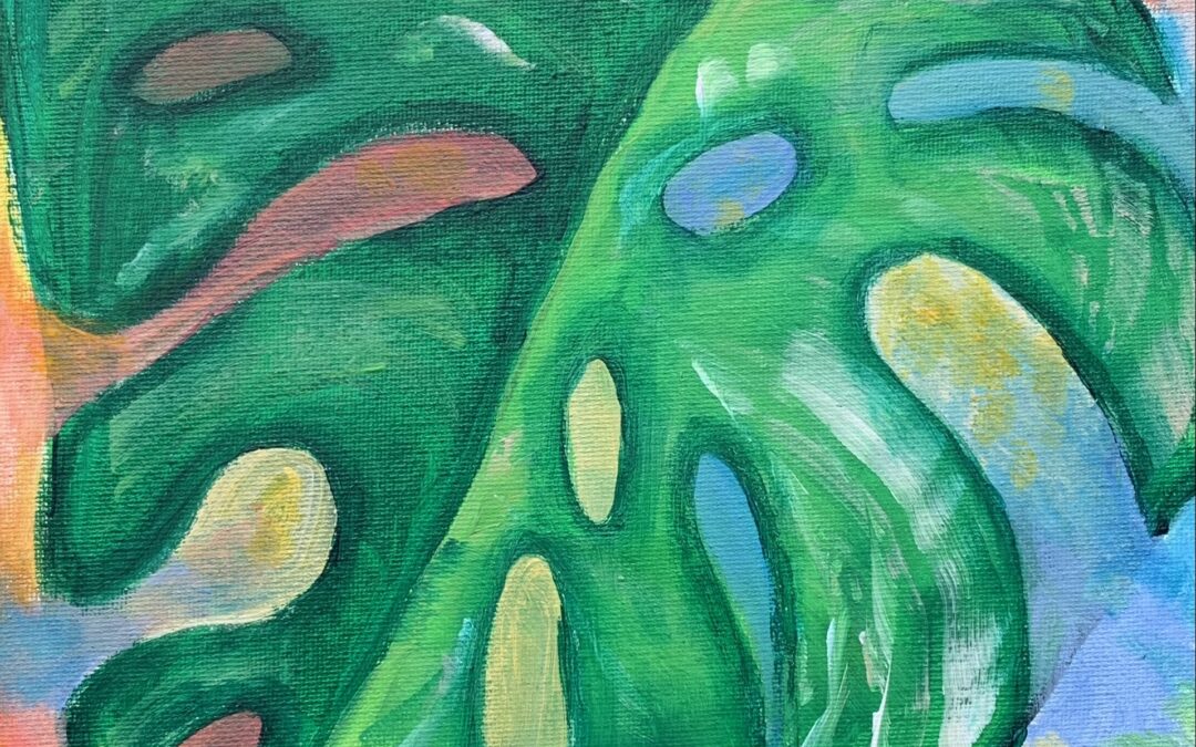 “Monstera” w/ Paint Pāʻina & The Residence Inn by Marriott Kapolei Oahu 🖌 Paint Party 🎨 BOOK NOW  or 📞 808 781-2218🍷