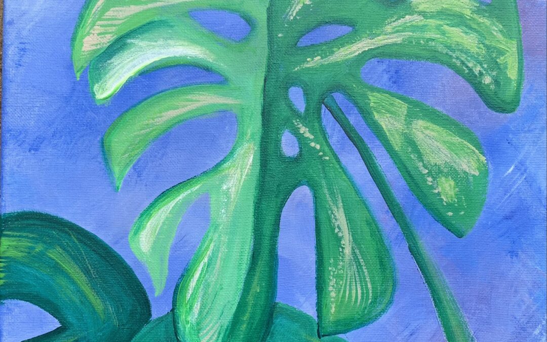 “Monstera” Paint Pāʻina & The Residence Inn by Marriott Kapolei Oahu 🖌 Paint Party 🎨 BOOK NOW  or 📞 808 781-2218🍷
