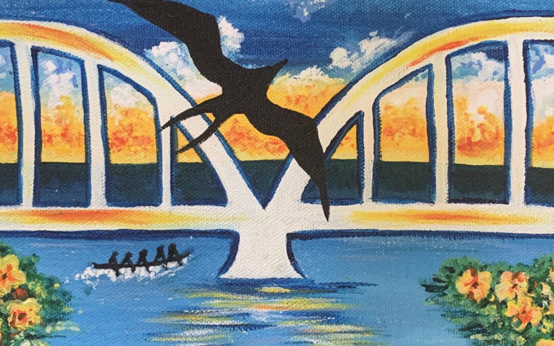 “Haleiwa Bridge” w/ Paint Pāʻina & The Pizza Press @ Pearl Highlands 🍕Paint and Pizza Party 🎨 BOOK NOW 🖌or 📞808 781-2218 🍷